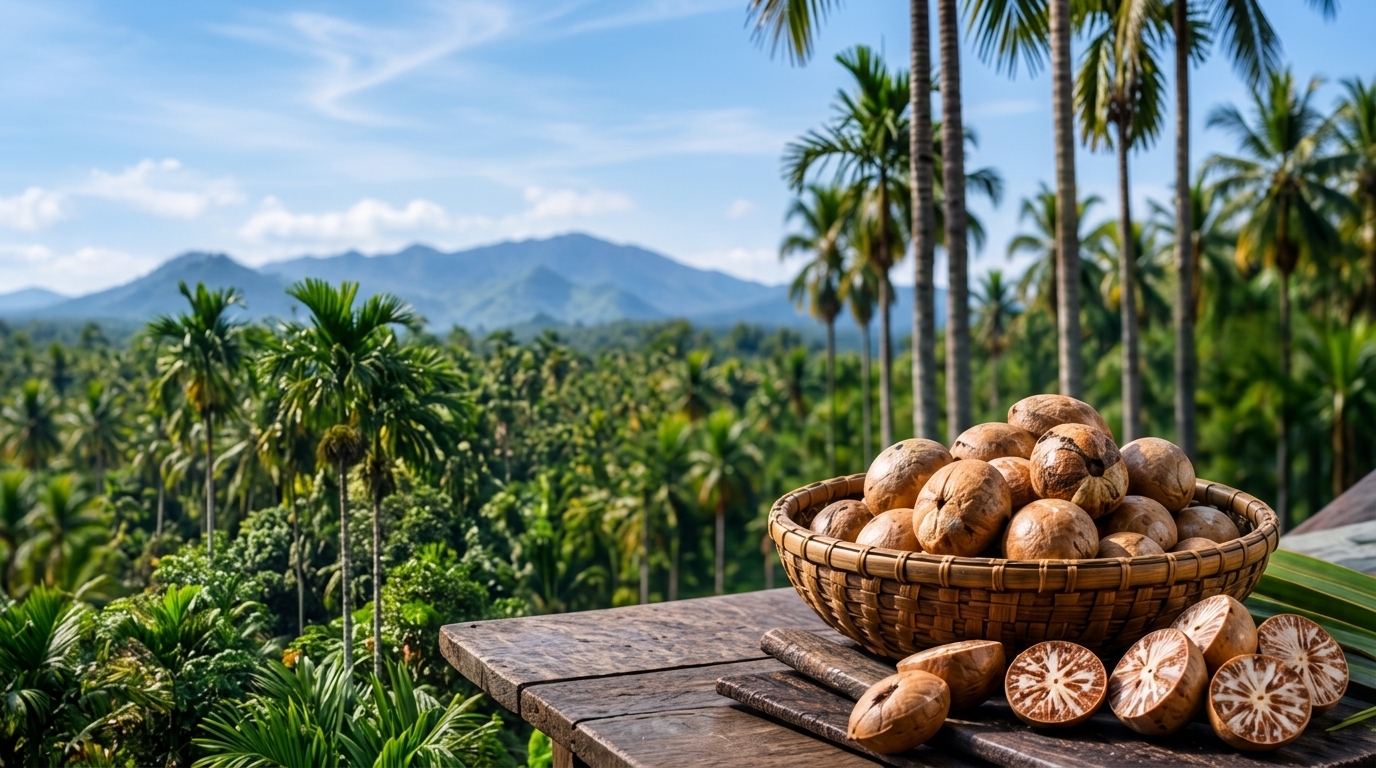 Indonesian Areca Nut Plantation and Harvest